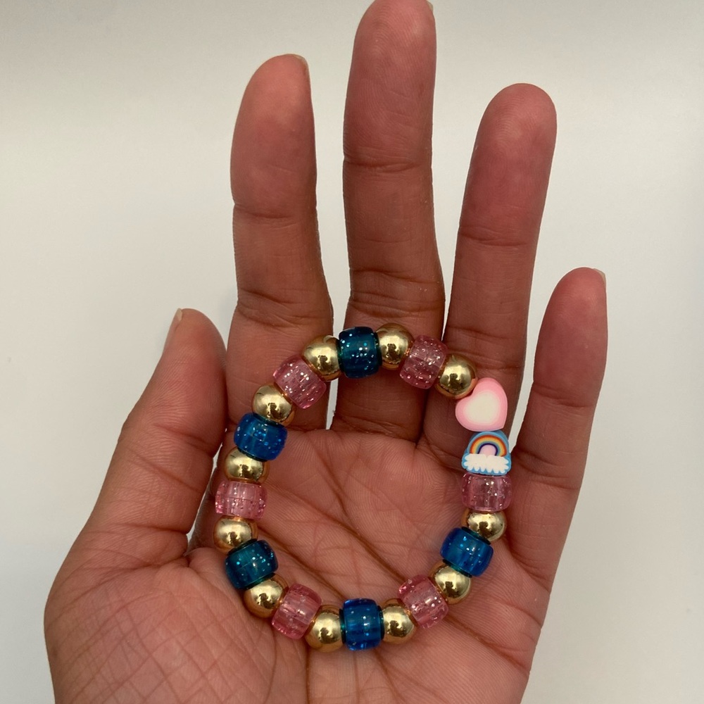 Handmade Trendy Y2K Inspired Children’s Stretch Bead Bracelet